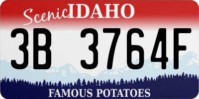 ID license plate 3B3764F