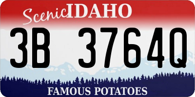 ID license plate 3B3764Q