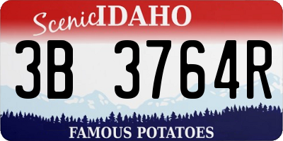 ID license plate 3B3764R