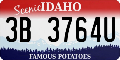 ID license plate 3B3764U