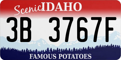 ID license plate 3B3767F