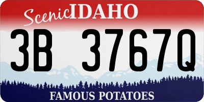 ID license plate 3B3767Q