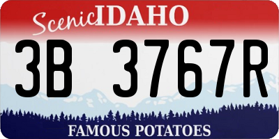 ID license plate 3B3767R