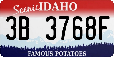 ID license plate 3B3768F