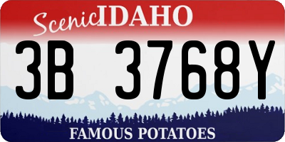 ID license plate 3B3768Y