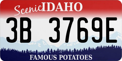 ID license plate 3B3769E
