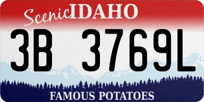ID license plate 3B3769L
