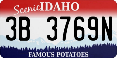 ID license plate 3B3769N