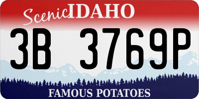 ID license plate 3B3769P