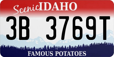 ID license plate 3B3769T