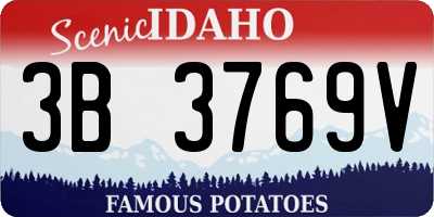 ID license plate 3B3769V