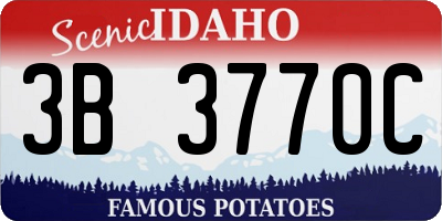 ID license plate 3B3770C