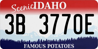 ID license plate 3B3770E