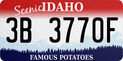 ID license plate 3B3770F