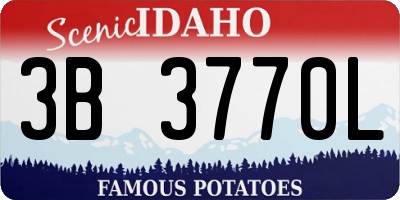 ID license plate 3B3770L