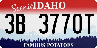 ID license plate 3B3770T