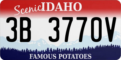 ID license plate 3B3770V