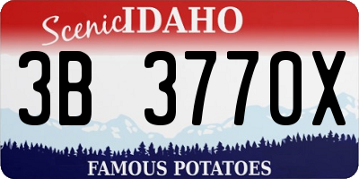 ID license plate 3B3770X