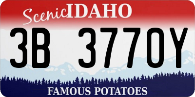 ID license plate 3B3770Y
