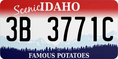 ID license plate 3B3771C