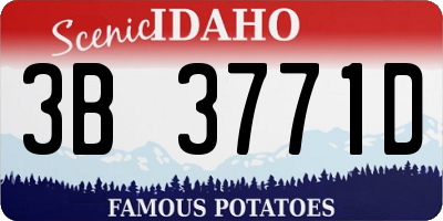 ID license plate 3B3771D