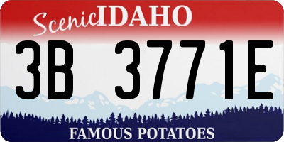 ID license plate 3B3771E