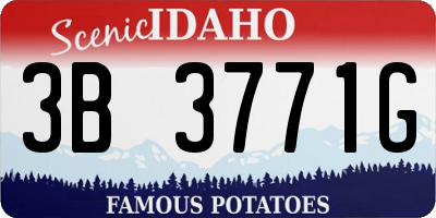 ID license plate 3B3771G
