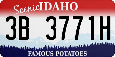 ID license plate 3B3771H