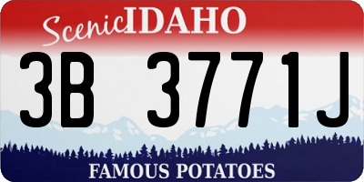 ID license plate 3B3771J