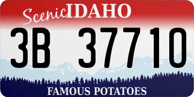 ID license plate 3B3771O