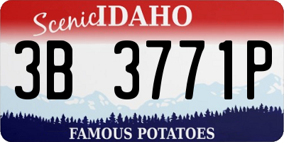 ID license plate 3B3771P