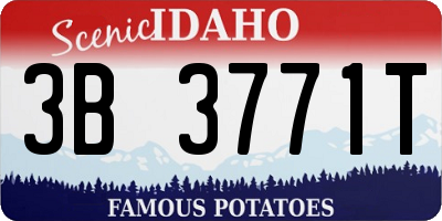 ID license plate 3B3771T