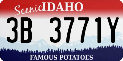 ID license plate 3B3771Y