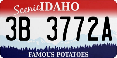ID license plate 3B3772A