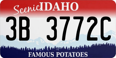 ID license plate 3B3772C