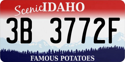 ID license plate 3B3772F
