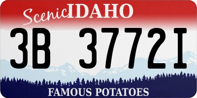 ID license plate 3B3772I