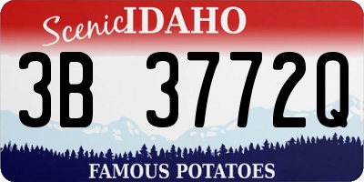 ID license plate 3B3772Q