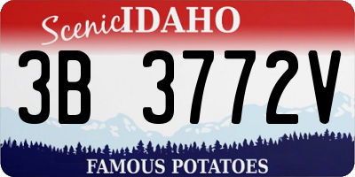 ID license plate 3B3772V