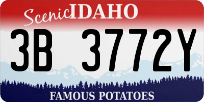 ID license plate 3B3772Y