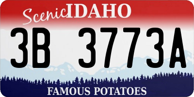ID license plate 3B3773A