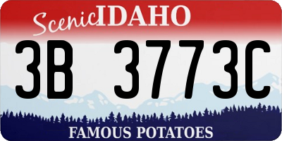 ID license plate 3B3773C