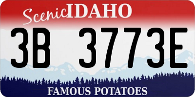 ID license plate 3B3773E