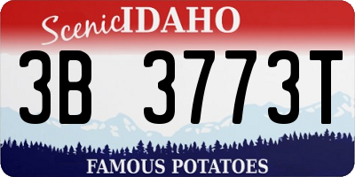 ID license plate 3B3773T