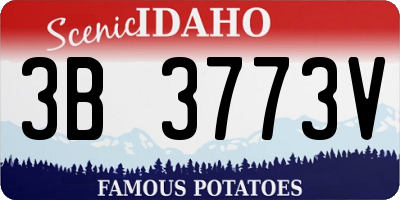 ID license plate 3B3773V