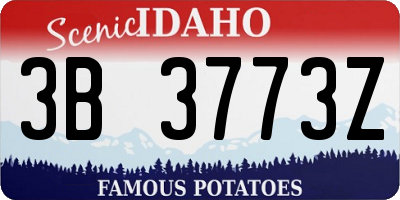 ID license plate 3B3773Z