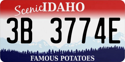 ID license plate 3B3774E