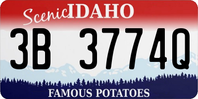 ID license plate 3B3774Q