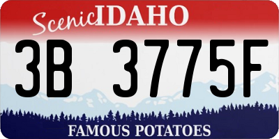 ID license plate 3B3775F