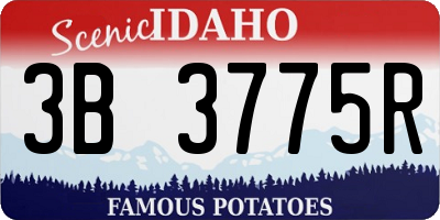 ID license plate 3B3775R